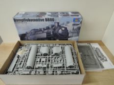 Trumpeter 1:35 scale Plastic unmade Kit, 00217 Dampflokomotive BR86, opened but appears unmade