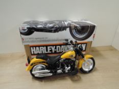 Tamiya 1:6 scale made up model kit, Harley Davidson FLSTFB Fat Boy Lo, mainly made up, some parts to