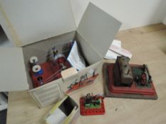 Mamod Live Steam Plant unboxed along with a Power Hammer and WS1 Workshop both boxed