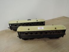 Hornby 0 Gauge and Tin Plate French Railway Carriages, Dining Car and Sleeping Car (2)