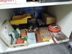 Mixed Toys including Tonka Dumper, Invicta Mastermind, Card Games, Lively Polly Wash Day Game Board,
