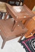 Two 20th century Chinese hardwood occasional tables/stands, of traditional design the smaller with