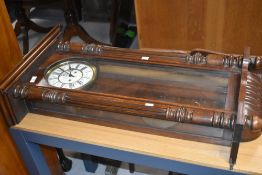 A 19th Century Vienna style wall clock, height approx. 93cm