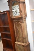 A 19th Century mahogany cased long case clock having 8 day movement and painted dial named for