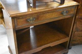 A reproduction oak computer work station with drop down door front, by Titchmarsh and Goodwin