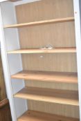 A modern bookshelf, height approx. 199cm