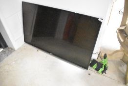 A Sony 43 inch TV, model 43XE8005 and a Sony soundbar