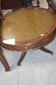A reproduction Regency coffee table in the drum style, diameter approx. 91cm