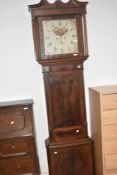 A 19th Century mahogany cased long case clock having eight day movement and painted dial for T