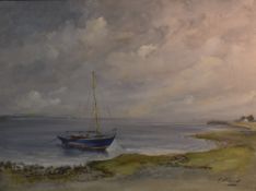 Local interest* Fred McJannet (British 20th century) oil on canvas, local coastal scene with