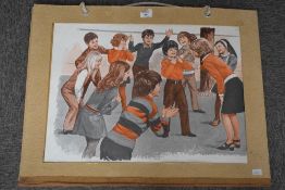 A group of eight 1970's French 'MDI Editions' educational posters, collated on to four double