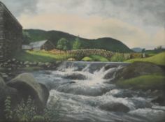 Local interest* Meg Lee (British 20th century) two local gouache river scene paintings on paper '