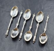 A set of six Victorian silver Apostle spoons, marks for Sheffield 1897, maker John Round & Son