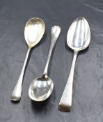 A George IV silver Old English pattern serving spoon, marks for London 1824, maker Thomas Dicks,
