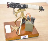 WW1/WW2 period Machine Gun Corps Vickers M.G. No8 MKI water-cooled .303 machine gun on tripod,