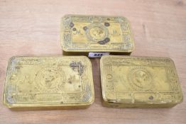 WW1 Princess Mary Christmas 1914 tins for the Sailors & Soldiers Christmas Fund, with the purpose of