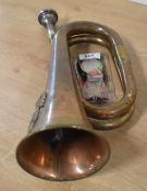 Military brass and copper bugle with 23rd Regiment of Foot badge for The Royal Welsh Fusiliers,