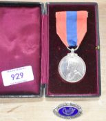 GV Crowned Bust Imperial Service Medal correctly named to Margaret Isabel BUTLER, with wearing pin