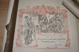 WW1 Honourable Discharge Certificates one named to No. 307517 Private Allen Wright West Yorkshire