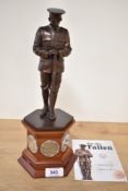 Danbury Mint bronzed sculpture For The Fallen, 'a tribute to the brave British serviceman' depicting