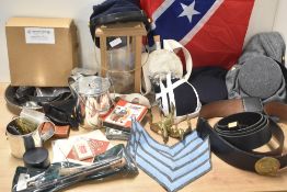 American Civil War-type items, ideal for re-enactment and/or display purposes, comprising two grey