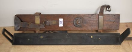WW1-period gun-laying instrument, brass painted black and stamped A&A 1.0. MKII and crowsfoot,