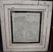 WW2 Silk Escape Map K1/K2 double-sided and titled Cyrenaica to one side with the other side