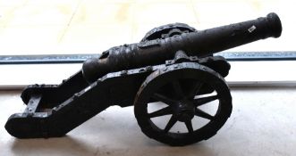 Signal Cannon, cast iron, muzzle loading, thought to be 19th Century, barrel internal 5.5cm,