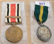 EVII Territorial Force Efficiency Medal mounted for wear and correctly impressed to 164 SJT: A.L.