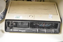 A vintage Japanese Sanyo Stereocast flip clock radio having AM/FM with alarm function, sleep mode