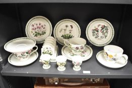 A ceramic dinner service in the Batanic Garden pattern, to include toast rack, egg cups and