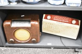 Two vintage radios, largest 35cm