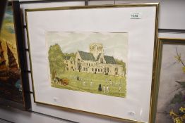 After Vincent Haddersley (british 1929-2010) colour print Crinket at Ampleforth, dated 85, within