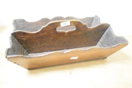 A 19th century oak cutlery tray, L40cm