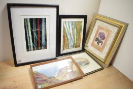 A group of 5 prints, to include North Parade Bridge, Bath and a landscape scene, (5)