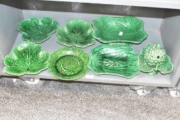 A group of Wedgwood Majolica 'Grapevine' pattern plates, (7)