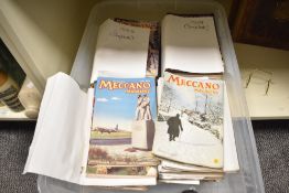A quantity of Meccano magazines 1940s-1950s, to include a circa 1959 June-July Edition ect