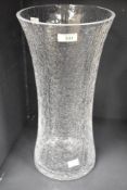 A large glass vase of trumpet form, h39cm