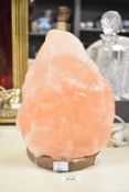 A Himalayan pink salt lamp, h25cm