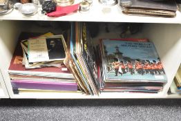 A quantity of records, to include The World of Military Bands, Elvis' Golden Records, Glenn Miller