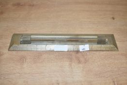 A brass rolling parallel rule having impressed mark for 'A.S.Cumming, W.R Marsh.', L30.5cm
