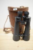 A large pair of binoculars having impressed mark for 'Barr & Stroud Glasgow & London', sold together