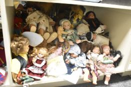 A quantity of dolls