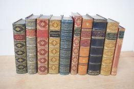 Bindings. A selection of works in leather, gilt, bindings. (10)