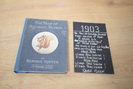 Children's. Potter, Beatrix - The Tale of Squirrel Nutkin. London: Frederick Warne and Co. First