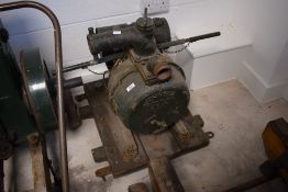 A CH Johnson & Son Ltd Centrafugal 2' pump Mounted on a wooden frame