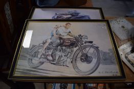 Two motorcycle prints after R C Reyrolles
