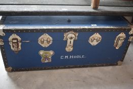 A vintage travel trunk