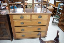 A Victorian mahogany chest of two short over three long drawers, width approx. 132cm