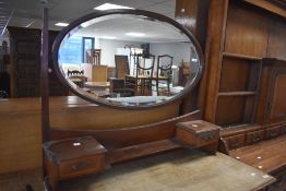 An Edwardian dressing table mirror back (not a dressing table)